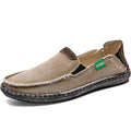 CASMAG Men Shoes Casual Cloth Canvas Slip on Loafers Outdoor Leisure Walking Shoes Khaki 2 US 10.5 M
