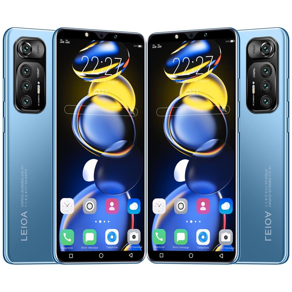 LatsYrs 5.0 Inch HD Display, Dual SIM 3G/2G Cheap Mobile Phone, 16GB ROM【Expandable up to 128GB】, Android 9.0, WiFi/Bluetooth/Face Unlocked Phone (Blue)
