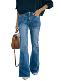 KUNMI Women's Flare Bell Bottom Jeans High Waisted Wide Leg Bootcut Jeans Stretchy Denim Pants
