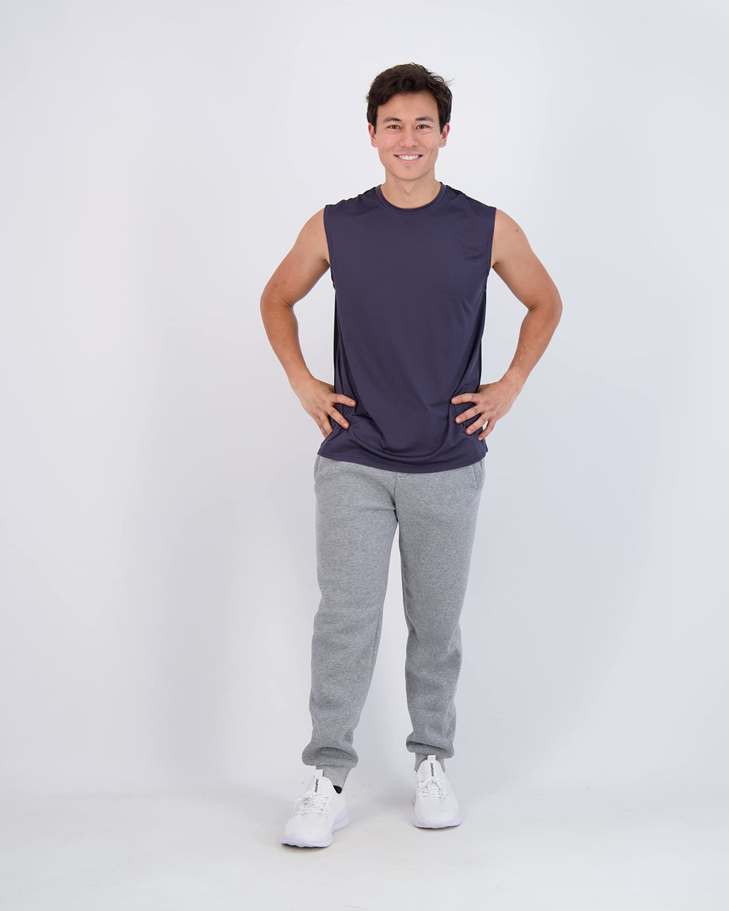 Real Essentials 3 & 5 Pack:Men's Dry Fit Workout Running Tank Top Gym Sleeveless Muscle Athletic Shirt, Standard, XX-Large, Regular Size - Set G