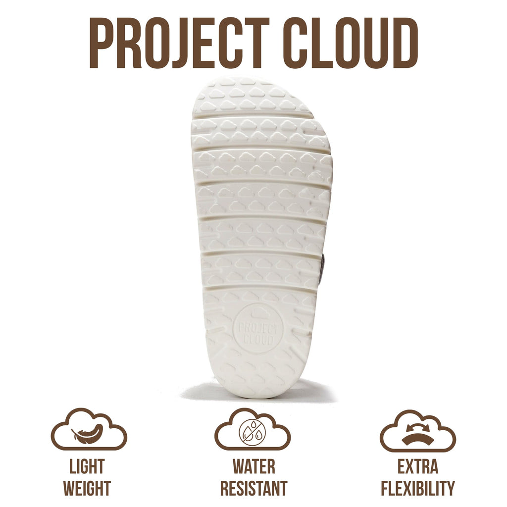 Project Cloud 100% Genuine Leather Platform Sandals Women Footwear - Wedge Chunky Slides for Women 2026 with Memory Foam Insole & Cork Footbed Womens Sandals (GreeceChunky)
