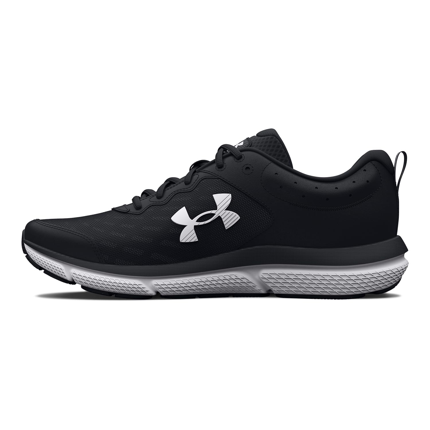 Under Armour Women's Charged Assert 10 D, (001) Black/Black/White, 8, US
