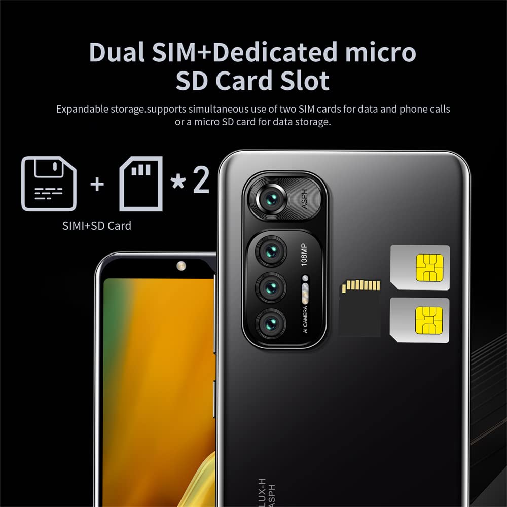 LatsYrs 5.0 Inch HD Display, Dual SIM 3G/2G Cheap Mobile Phone, 16GB ROM【Expandable up to 128GB】, Android 9.0, WiFi/Bluetooth/Face Unlocked Phone (Blue)