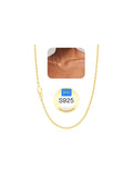 Jewlpire 14K Gold Plated Chain Necklace for Women, 2MM Rope Chains 14K Gold Plated Chain for Women Classic & Sturdy Women's Chains Necklace, 26 Inch