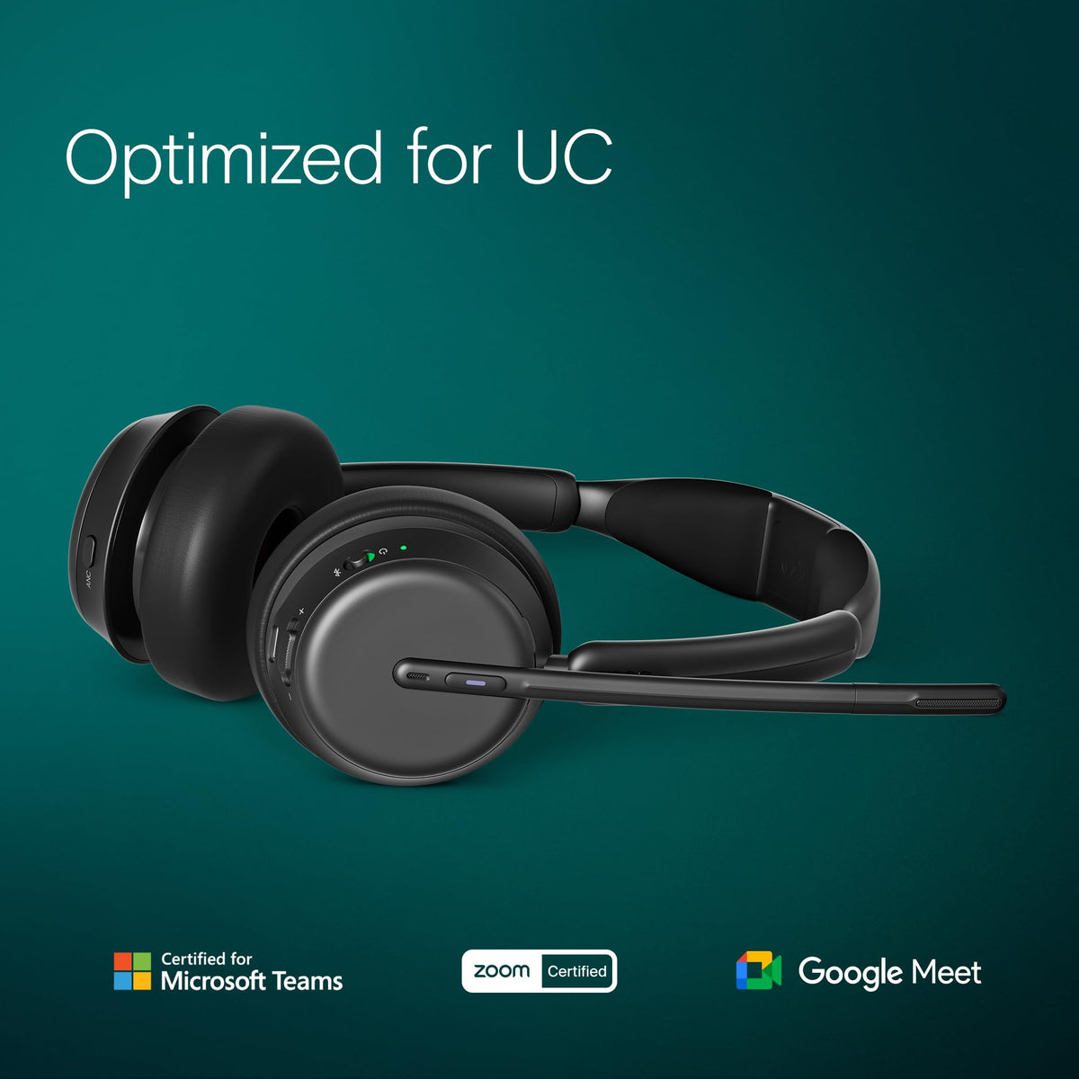 EPOS Impact 1061T ANC - Premium Open Office Headset with Hybrid Adaptive ANC, EPOS AI™ Microphone Technology, and Multipoint Connectivity
