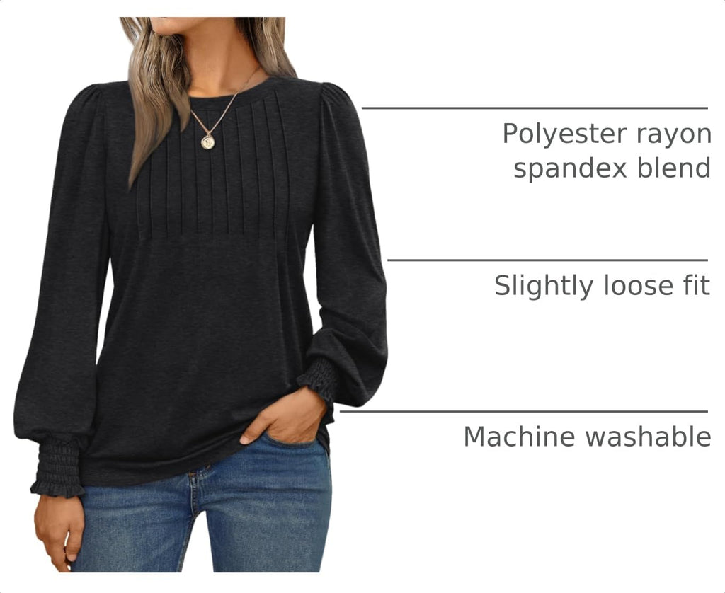AUTOMET Womens Long Sleeve Shirts Fall Blouses Tops Business Casual Outfits