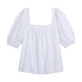 vineyard vines Eyelet Square Neck Top, White Cap, Medium