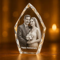 A&B Crystal Collection Iceberg Personalized 3D Engraved Photo (Wedding, Memorial, Mother's Day, Valentine's, Christmas, Personalized) (Iceberg)