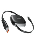 VRURC C Charger USB Retractable - 240W Fast Charging Multi Charging Cable Retractable USB C to USB C Cable Mag Snap Storage Compatible with Car Vehicle Travel 3.3ft Length 48V 3.25A