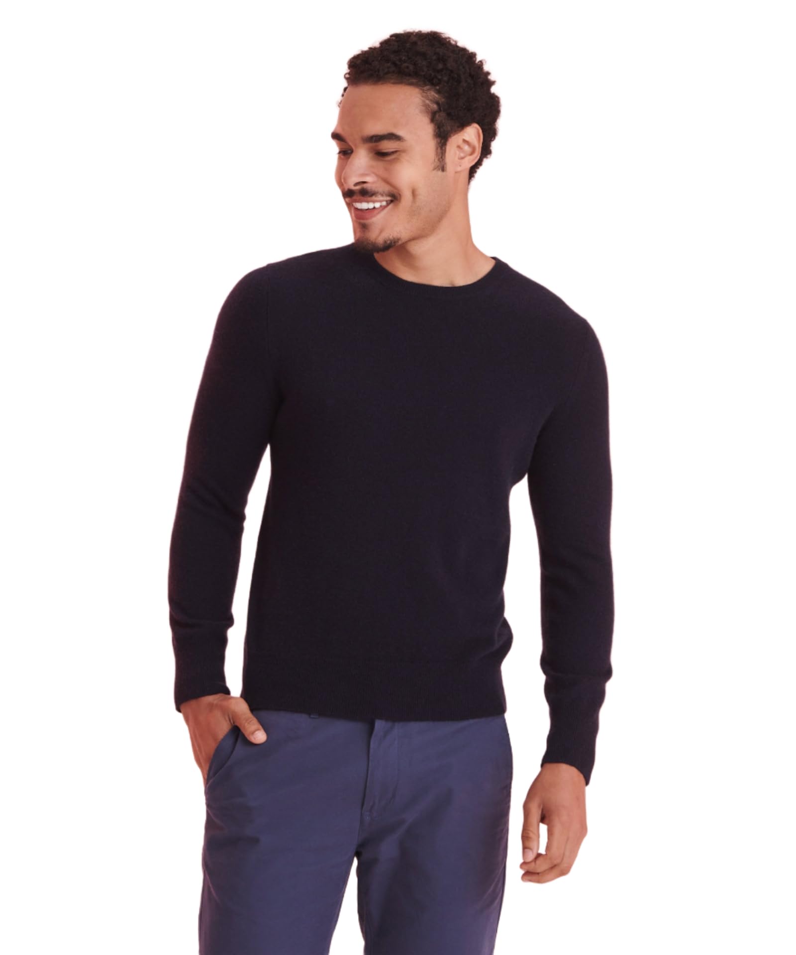 NAADAM The Original Cashmere Crewneck Sweater,Navy,XL