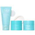 TULA Skin Care Nighttime Minis Trio - Cleansing & Hydrating Travel Size, includes Cult Classic Purifying Face Cleanser, 24-7 Moisture & Beauty Sleep Overnight Repair Treatment, 3-Piece Kit