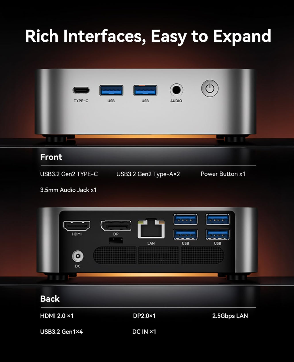 ACEMAGICIAN M1 Mini PC AMD Ryzen 7 6800H 16GB LPDDR5 512GB PCle SSD Mini Computers (8C/16T, up to 4.7GHz), Windows 11 Pro Radeon 680M 4K Triple Display Desktop Computer 3.2Type-C/LAN 2.5G/BT5.2/WiFi 6