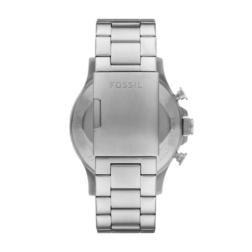Fossil Men's Nate Quartz Watch, Stainless Steel Chronograph Watch for Men