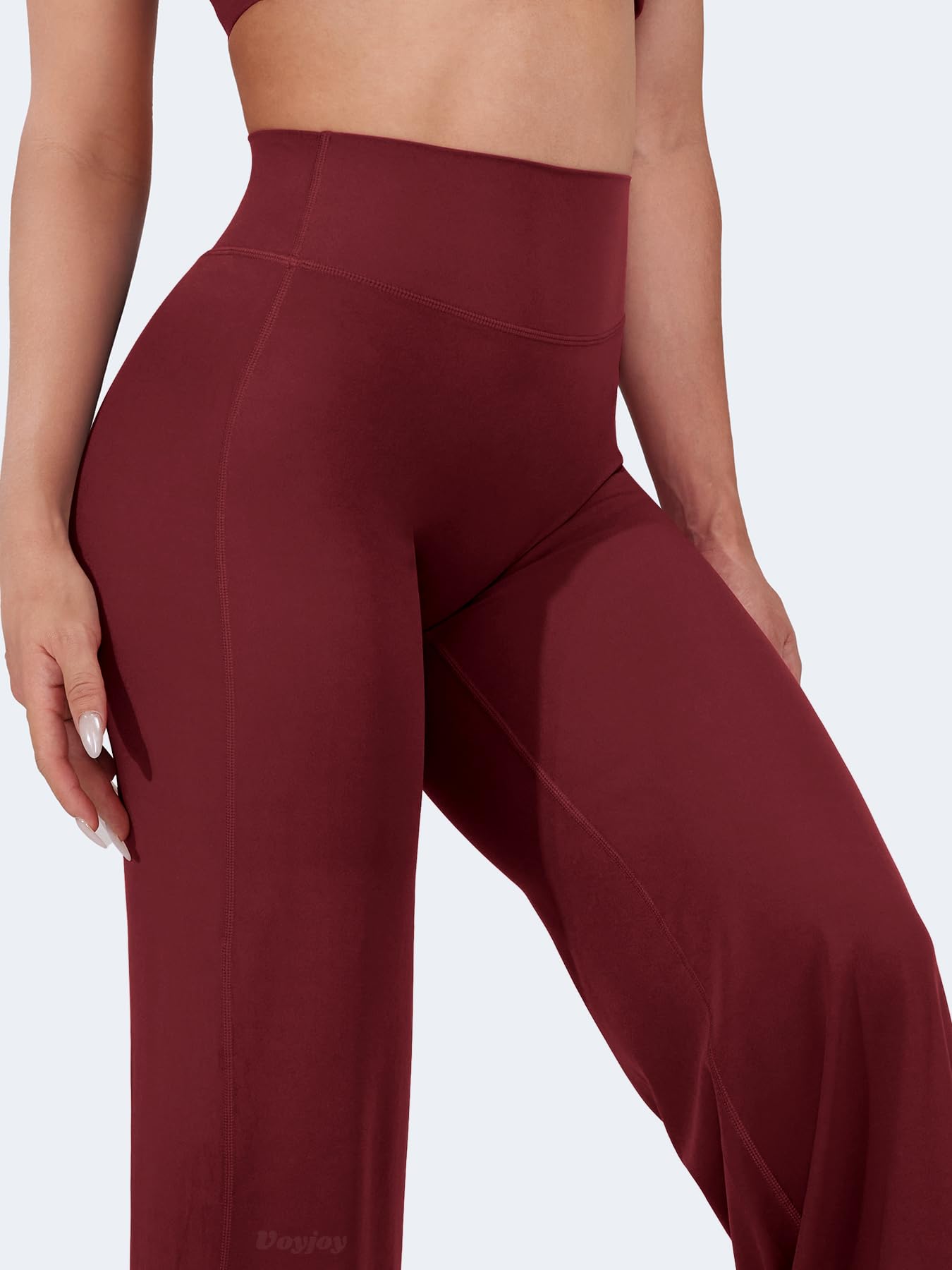VOYJOY Straight Leggings Bottoms Wide Leg Pants for Women 29"/ 31.5"/33"/35" High Waist Stretch Casual Sweatpants