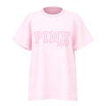 Victoria's Secret Pink Women's Oversized Campus Cotton T-Shirt, Pink Tulip, (M)