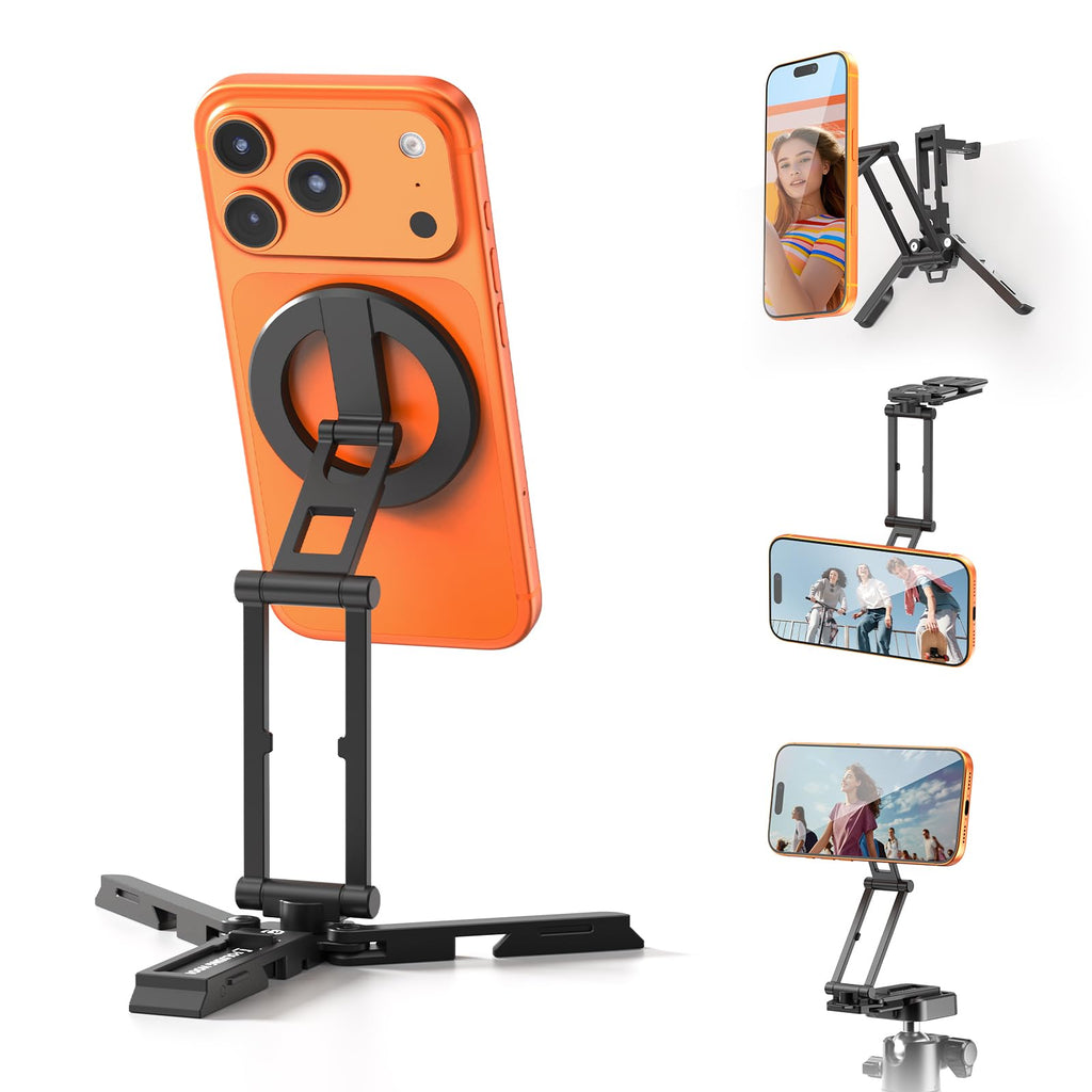 ULANZI SK29 Magnetic Phone Tripod, Foldable Mini Tripod Mount for MagSafe