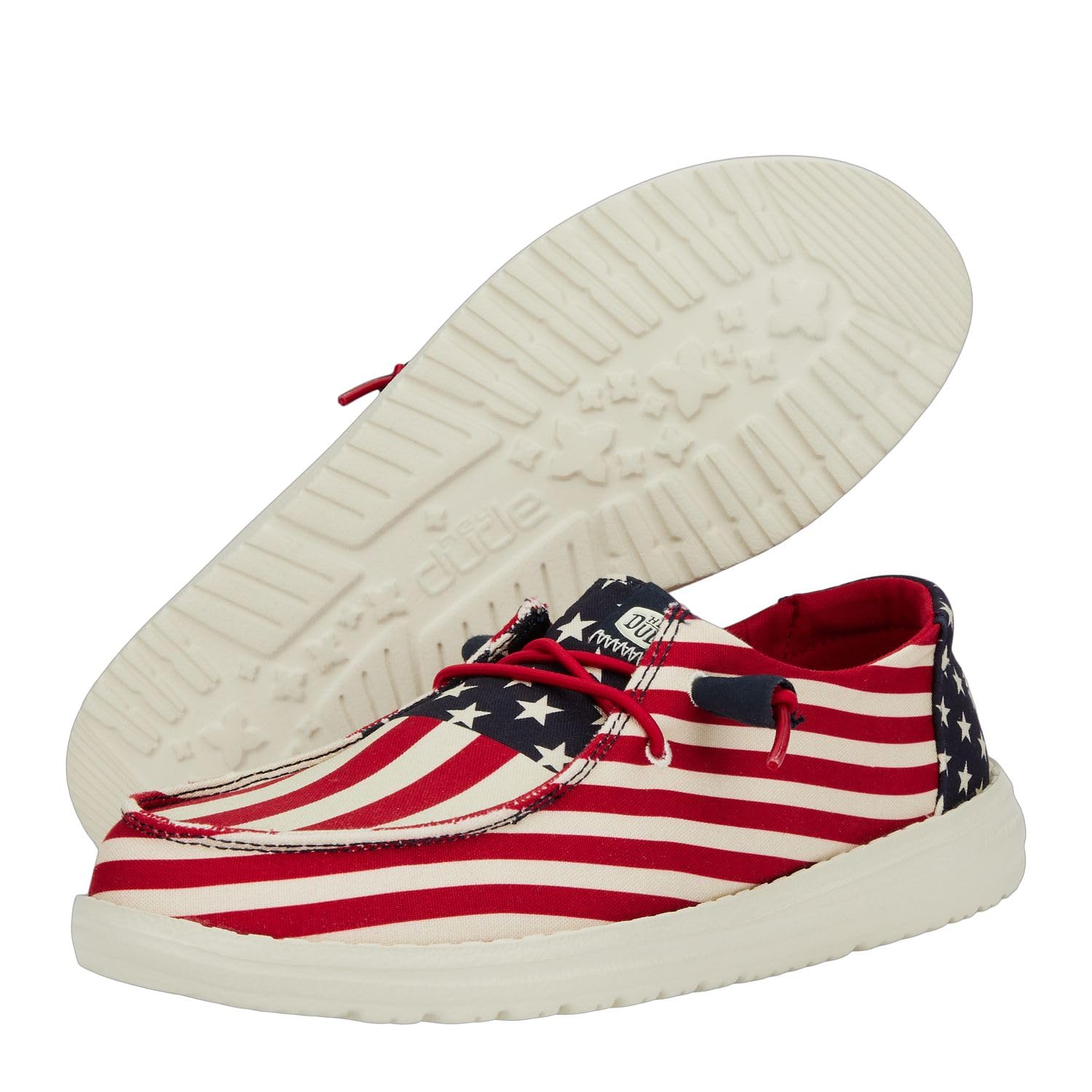 Hey Dude Women's Wendy Americana American Flag Size 5 | Women's Shoes | Women Slip-on Loafers | Comfortable & Light-Weight