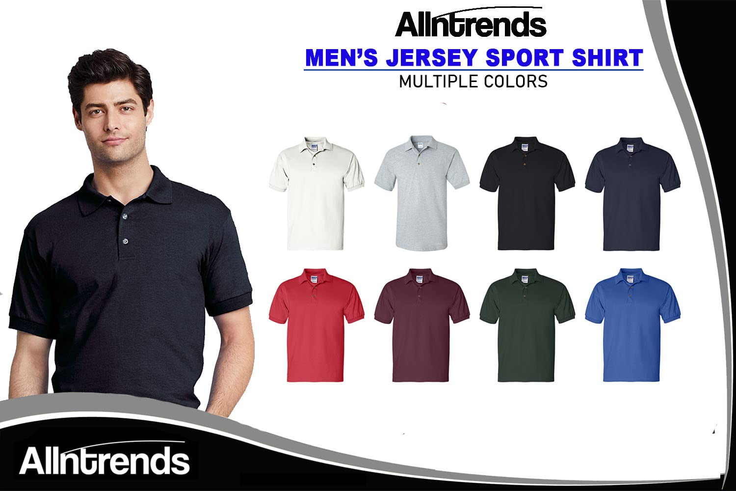 ALLNTRENDS Men's Polo T Shirt Embroidery Canada Flag Embroidered Canadian Tee (XL, White)