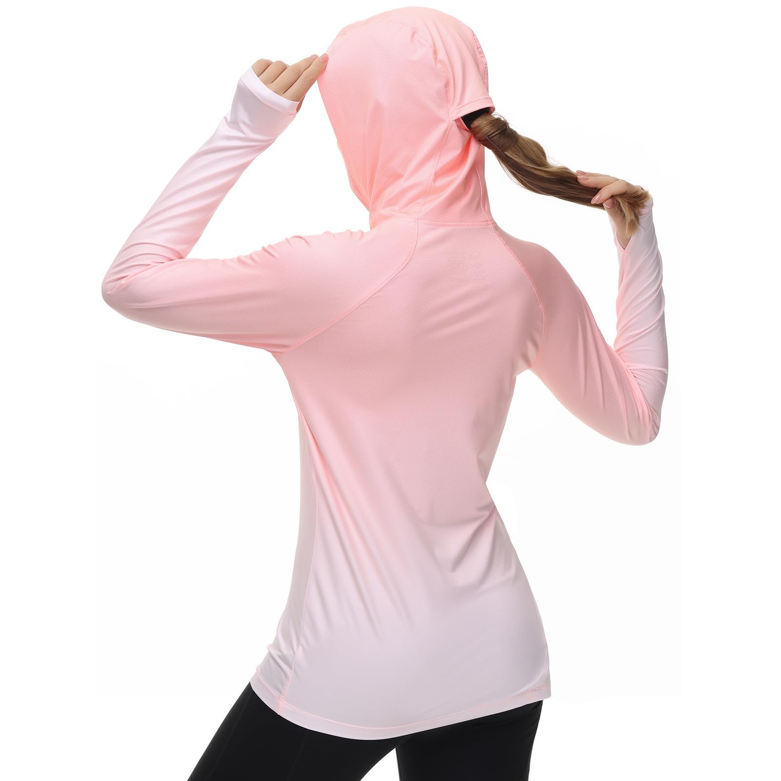BASSDASH Women's Fishing Hoodie Shirt with Face Mask Thumb Holes UPF 50+ FS23W