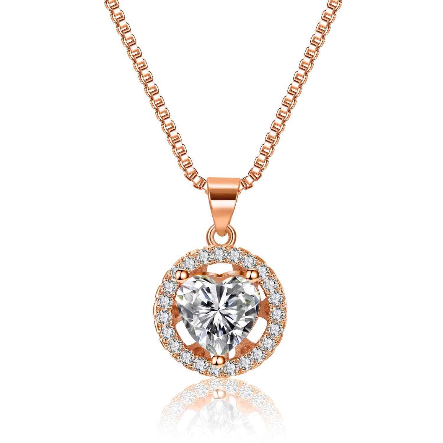 Gifts for Women Jewelry Sets, 4 Pieces Rose Gold Women's Watch Necklace Earring Bracelet Birthday Gifts for Women's Jewelry Sets for Women Gift for Wife Girlfriend Her Birthday Gift for Mom Mother