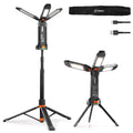 gogonova 2026 Rechargeable Work Light with Stand, 4 in 1 Cordless Camping Light, 700/1200/2200 Lumens, 4000/6500K Dimmable LED Work Lamp with Detachable Tripod（Grey）