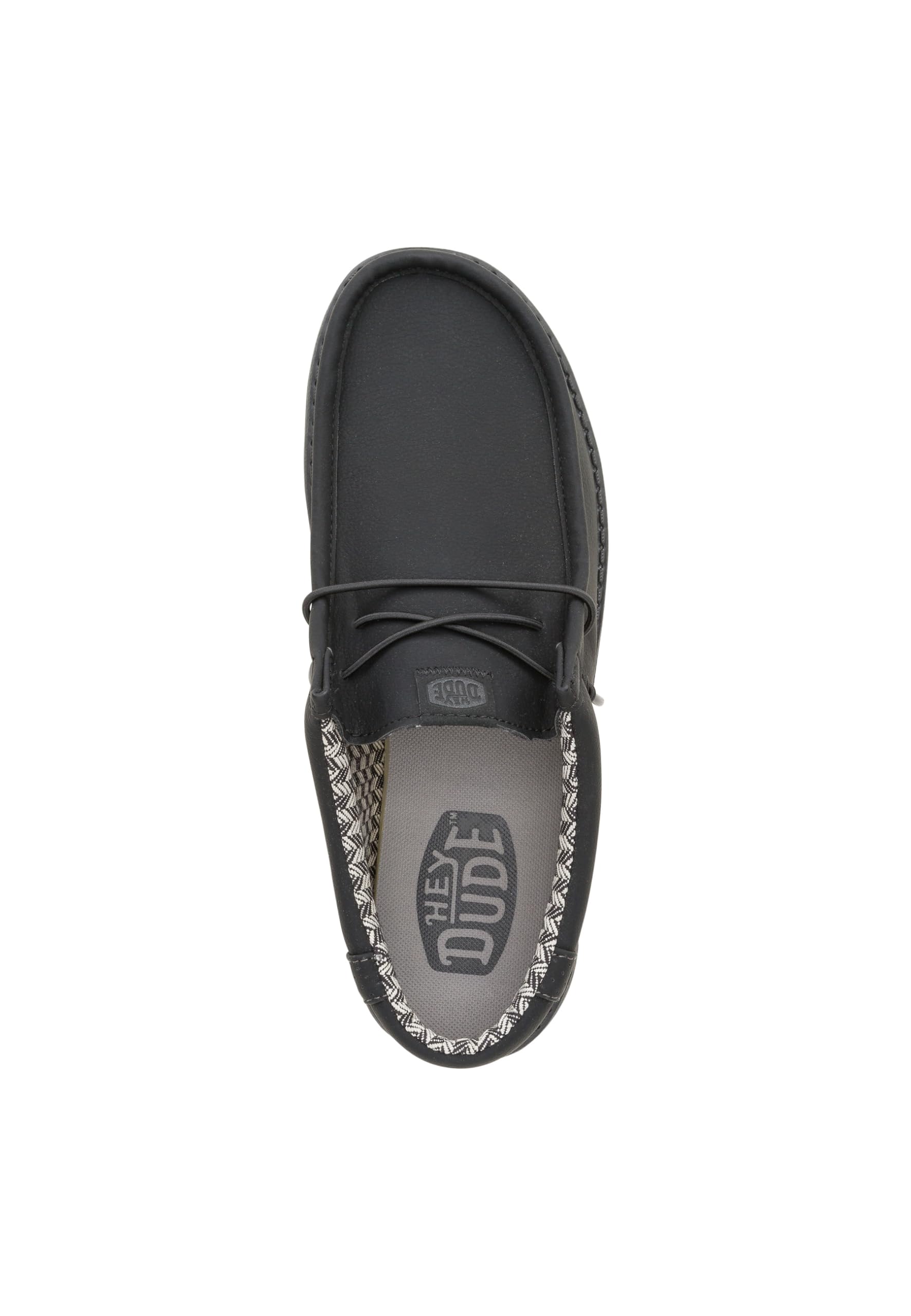 HEYDUDE Men's Wally Classic Black/Charcoal Size 11, Men’s Shoes, Men's Slip-on Loafers, Comfortable & Light-Weight