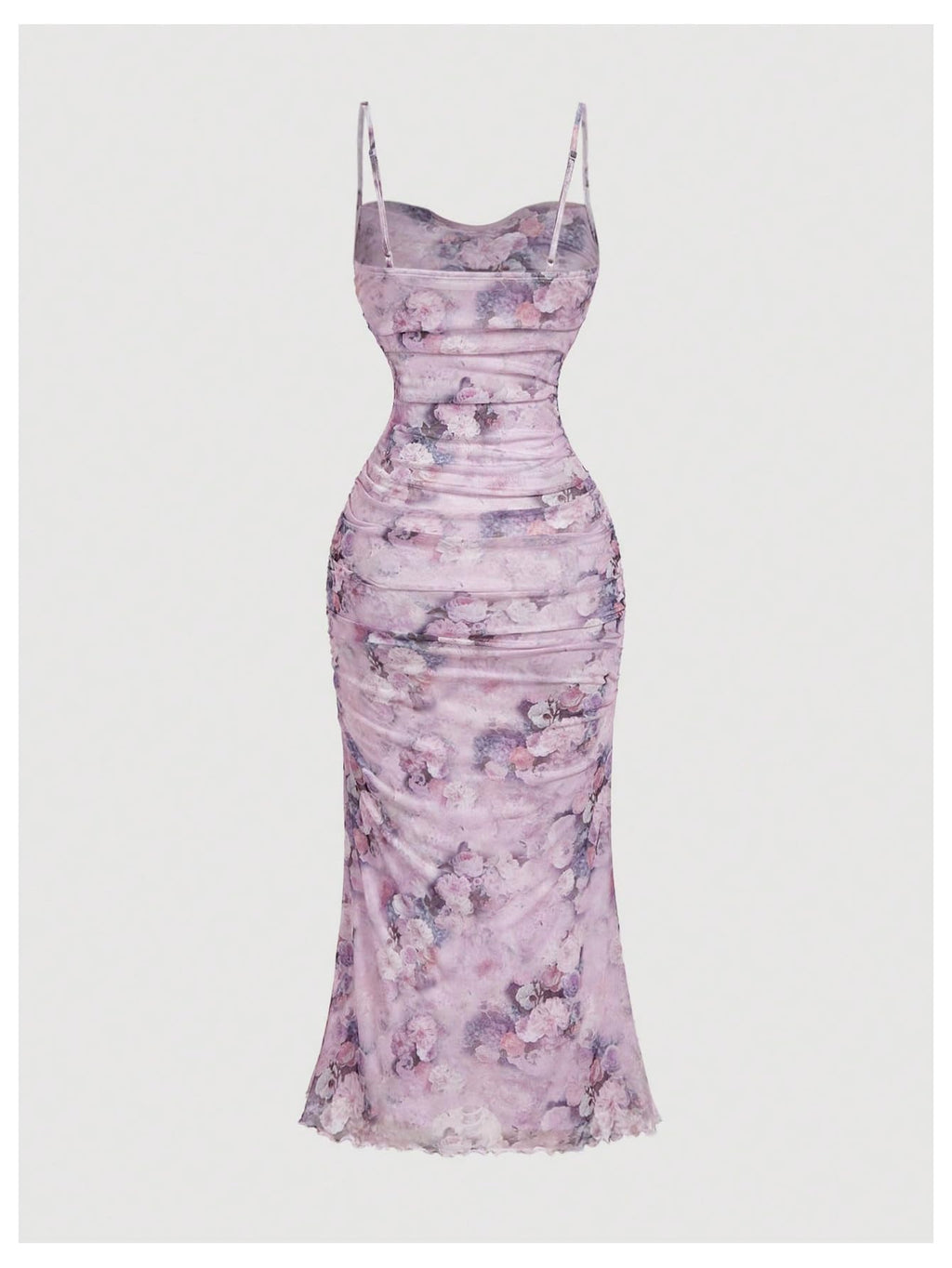 GORGLITTER Women's Floral Spring Summer Wedding Guest Dress Bridal Shower Cocktail Tea Party Beach Midi Sun Dress 2026 Lilac Purple Small