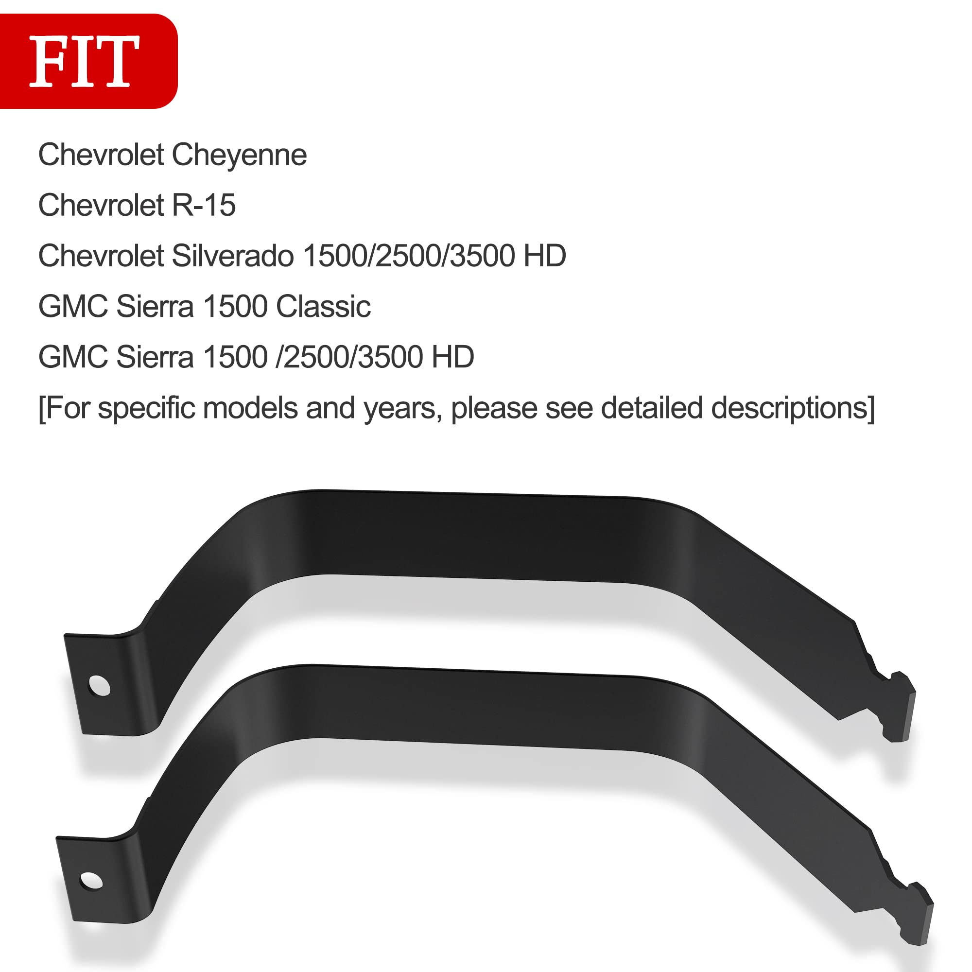 Mejiao 2PC Fuel Tank Straps Black Gas Tank Straps Gas Tank Strap Be Applicable Cadillac / Chevrolet / GMC Models