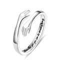 Yesteel Valentines Day Gifts for Kids Teen Girls - Sterling Silver Hug Rings Jewelry for Teen Girls Kids, Inspirational Gift for Teen Girl Kid Gifts for Teenage Girl
