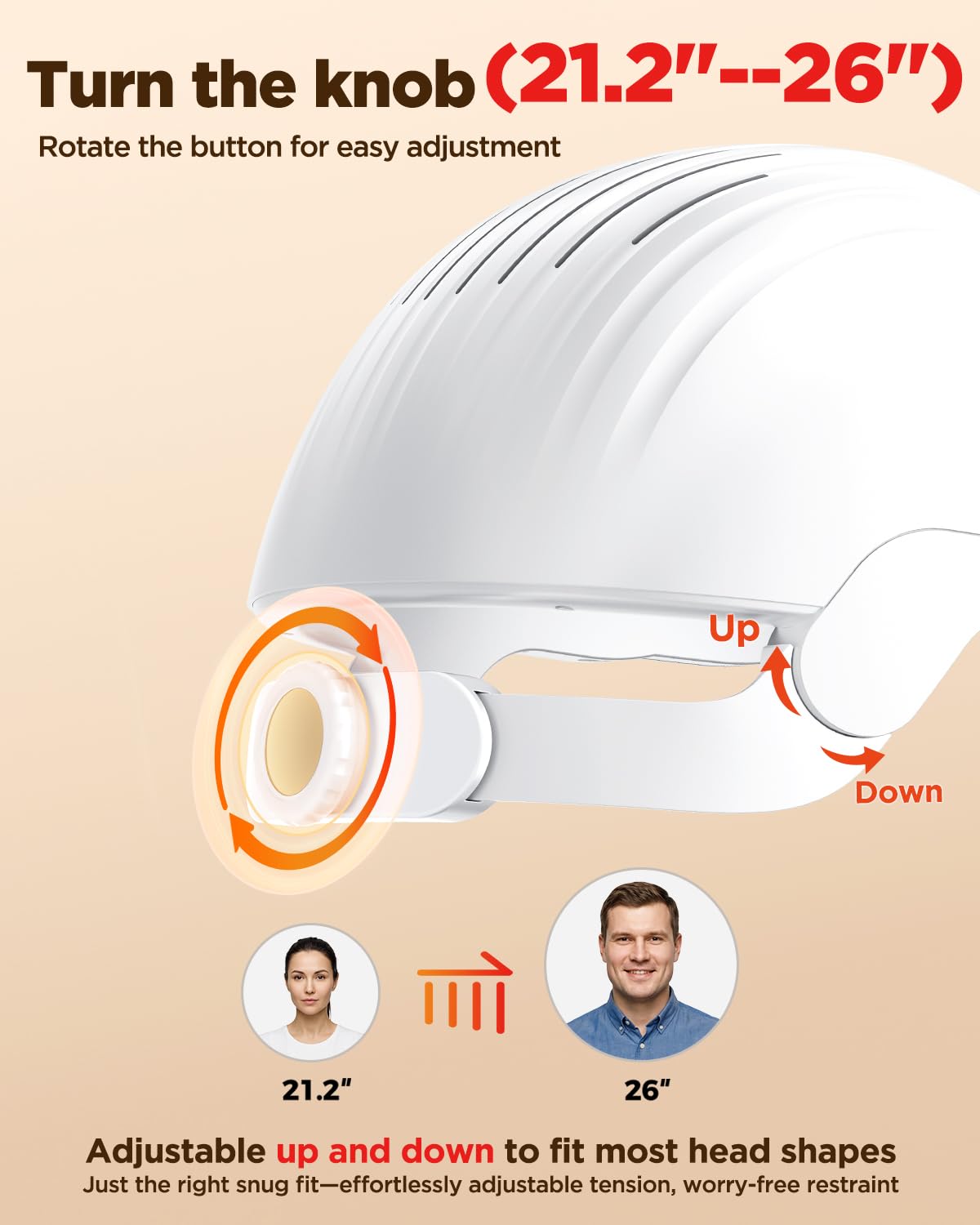 Hair Growth System: Red Light Therapy for Hair Growth Laser Cap - FDA Cleared Laser Therapy Device; Low Level Laser Therapy (LLLT) Device for Home Use, Hands-Free Portable Design