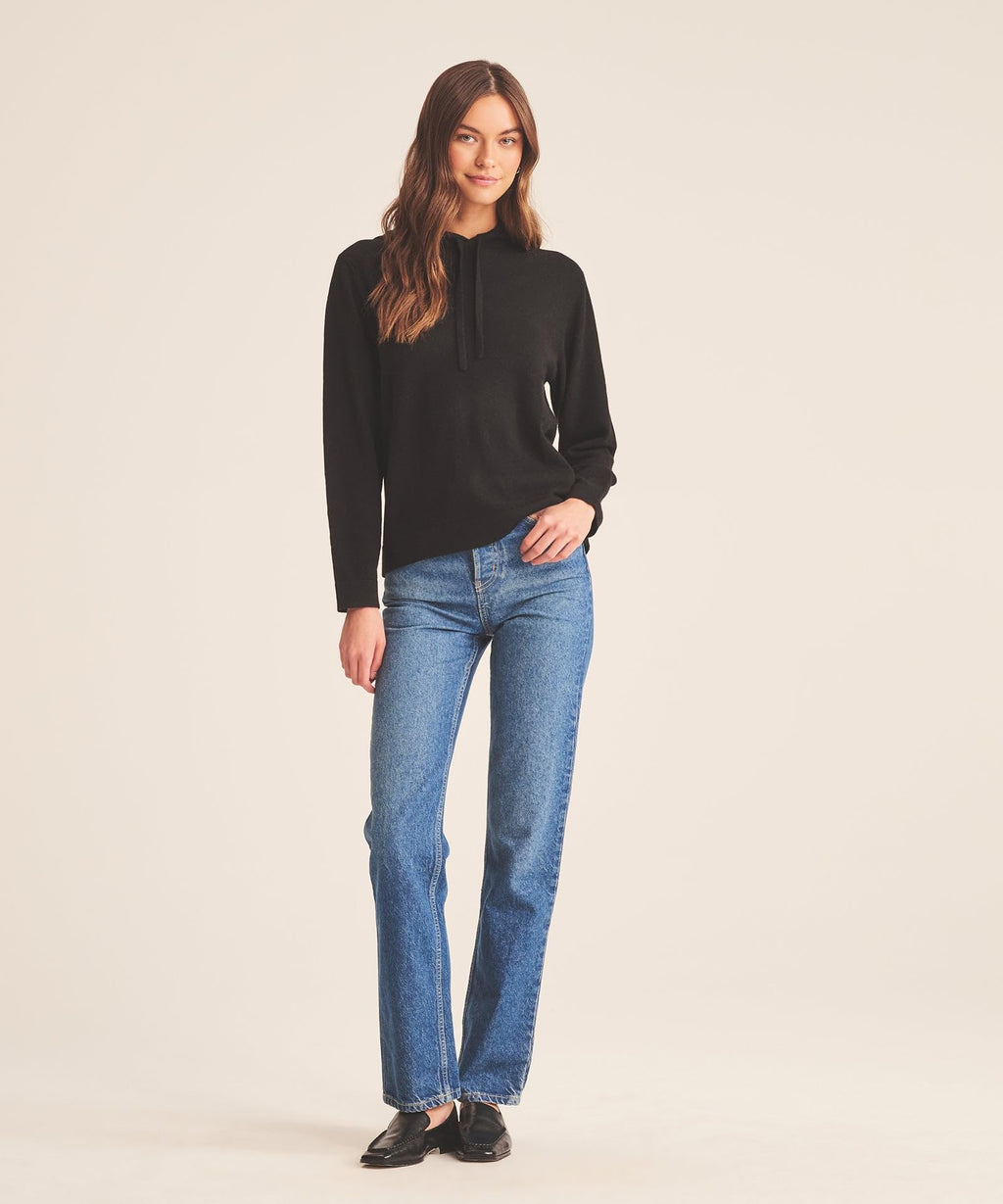 NAADAM Womens The Off-Duty 100% Cashmere Hoodie Black