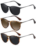 WOWSUN Polarized Sunglasses womens trendy 2026 glasses- Vintage Retro Round (3Pack)