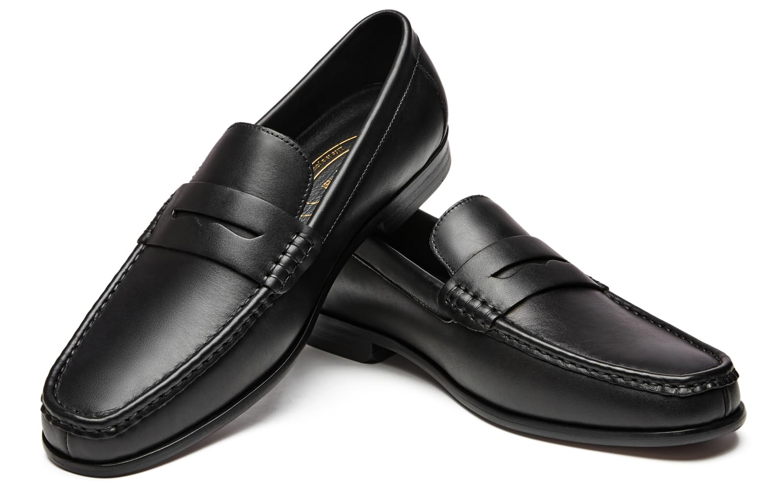 Journey West Mens Dress Shoes Slip on Penny Loafers for Men Black 9.5