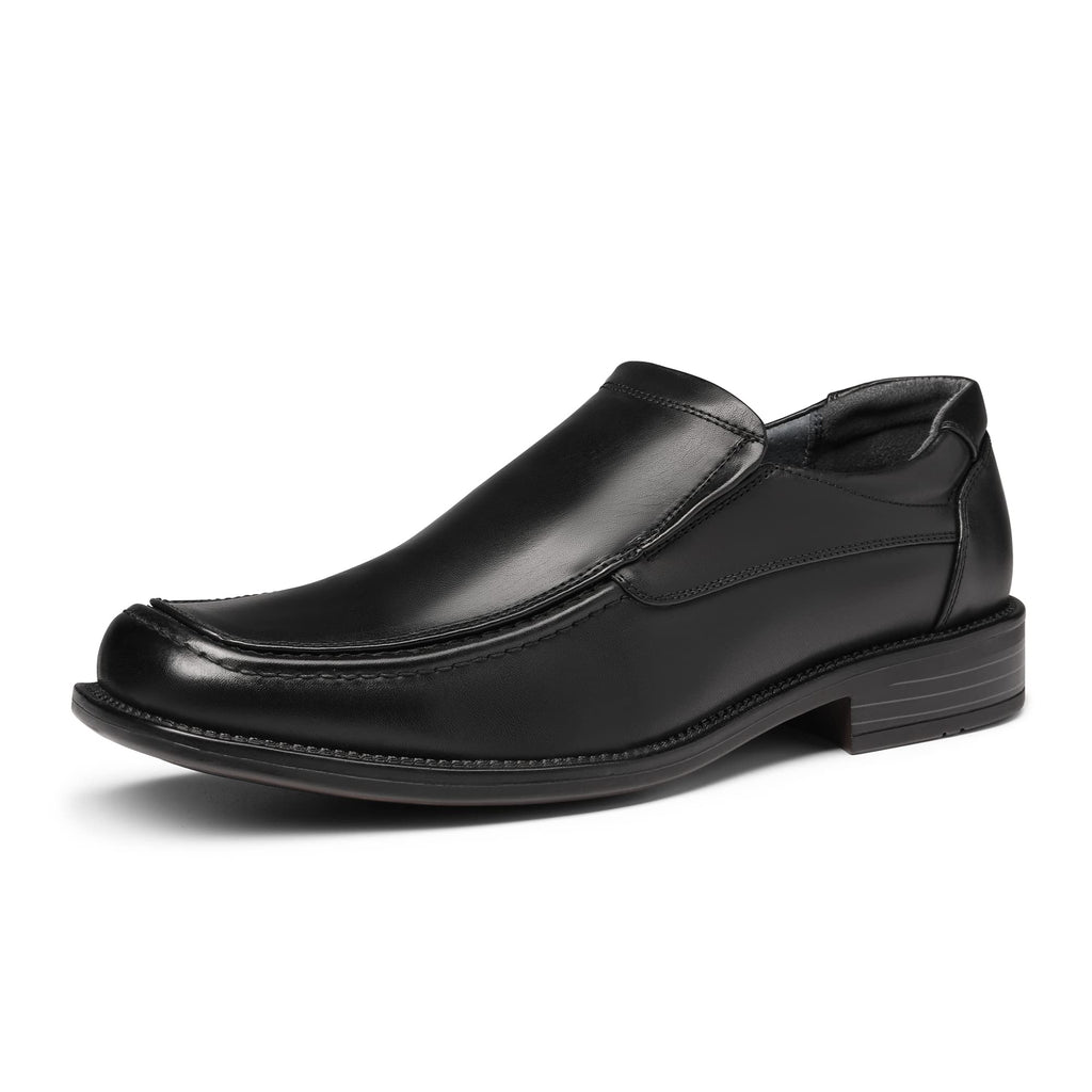 Bruno Marc Men's Goldman-02 Slip on Leather Lined Square Toe Dress Loafers Shoes for Casual Weekend Formal Work,Size 12,Black,GOLDMAN-02