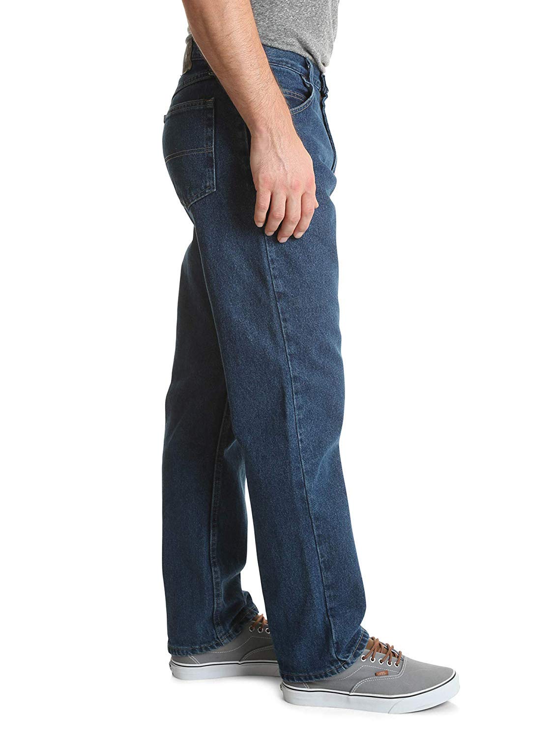 Classic 5-Pocket Relaxed Fit Cotton Jean, Dark Stonewash, 40W X 28L