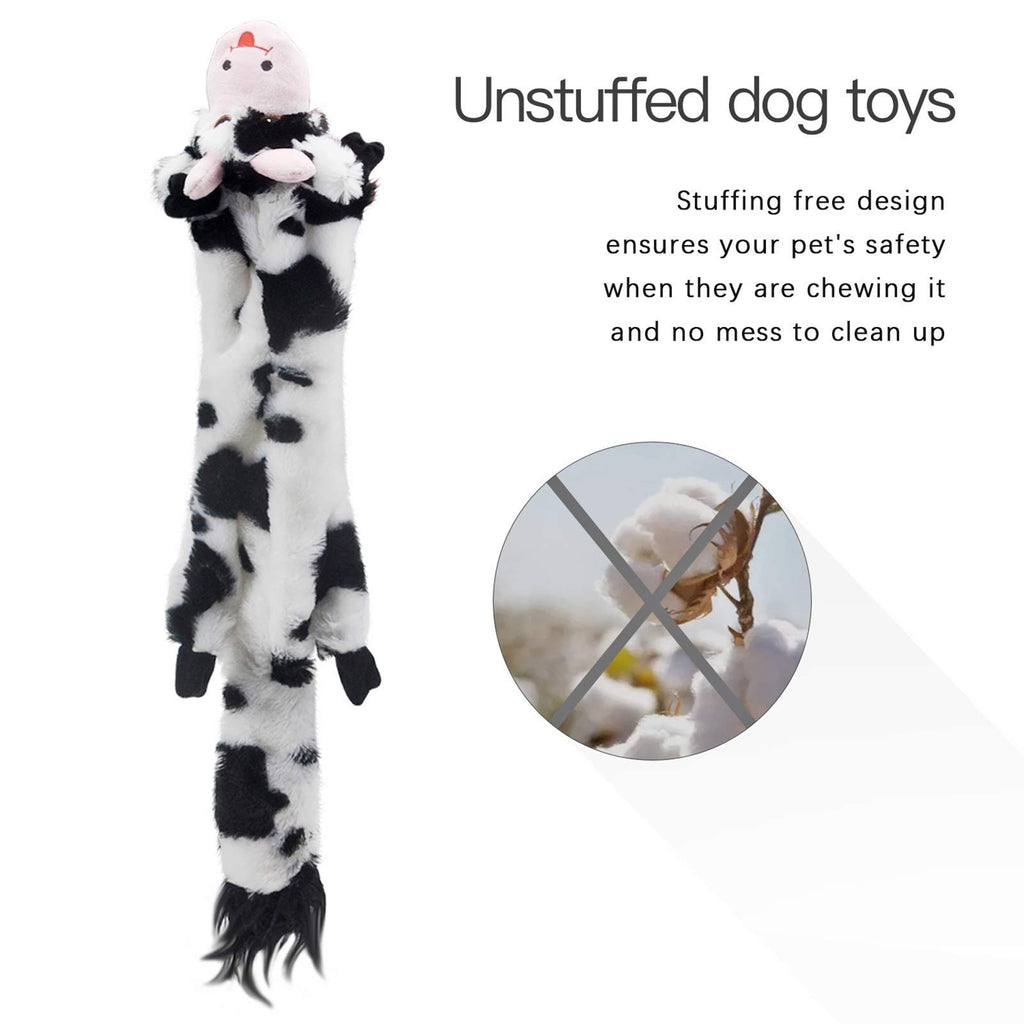 SHARLOVY Dog Squeaky Toys 5 Pack, Pet Crinkle Toy No Stuffing Animals Plush, Dog Chew for Large and Medium, Small Puppy Teething for Boredom