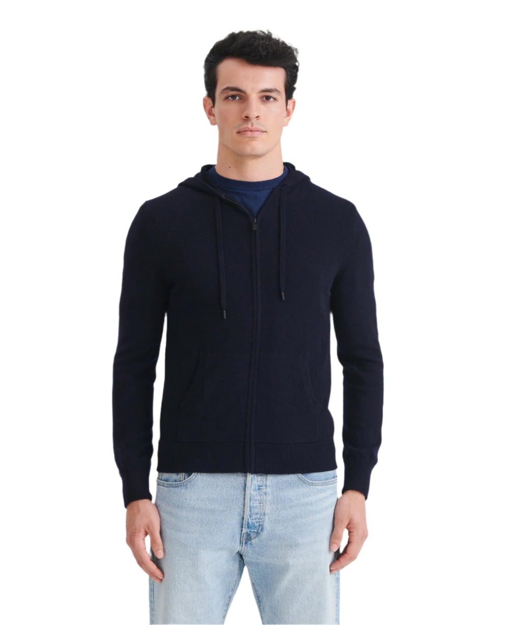 NAADAM Signature Cashmere Zip Hoodie,Navy,M