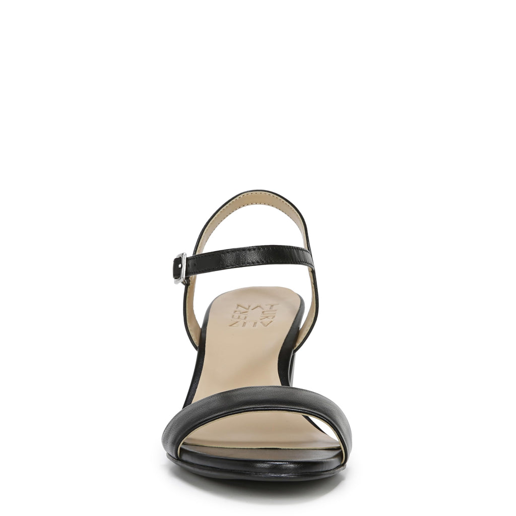 Naturalizer Womens Bristol Ankle Strap Chunky Block Heel Dress Sandal ,Black Smooth ,8.5M