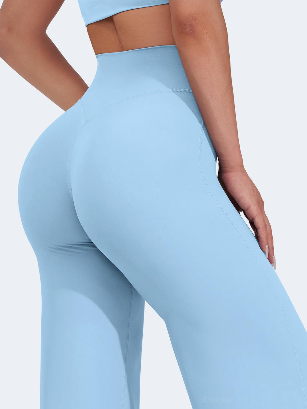 VOYJOY Straight Leggings Bottoms Wide Leg Pants for Women 29"/ 31.5"/33"/35" High Waist Stretch Casual Sweatpants