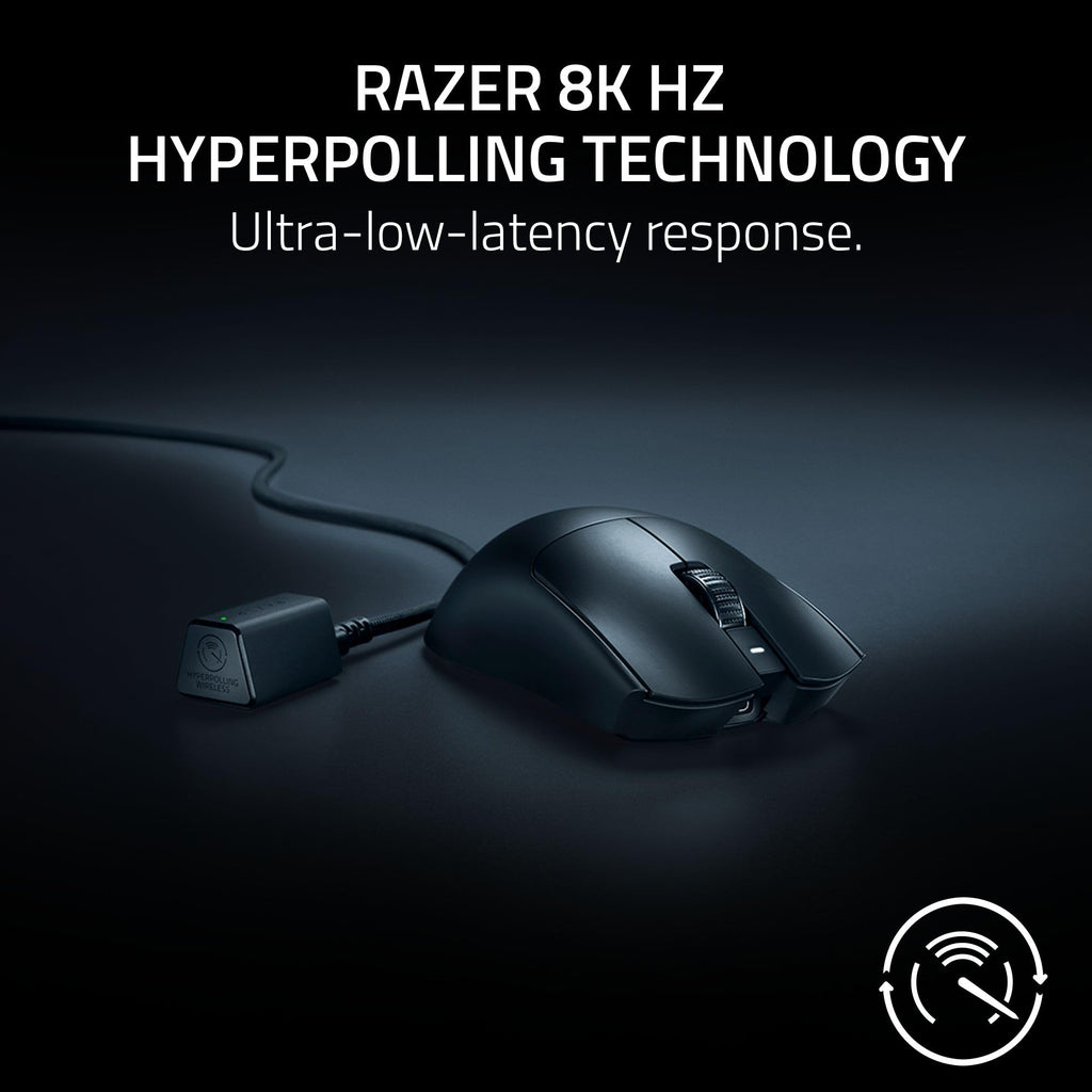 Razer Viper V3 Pro Wireless Esports Gaming Mouse: Symmetrical - 54g Lightweight - 8K Polling - 35K DPI Optical Sensor - Gen3 Optical Switches - 8 Programmable Buttons - 95 Hr Battery - Black