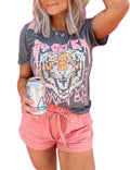 T Shirts Women Cute Graphic Shirt Funny Spring Tees Tops Dark Gray