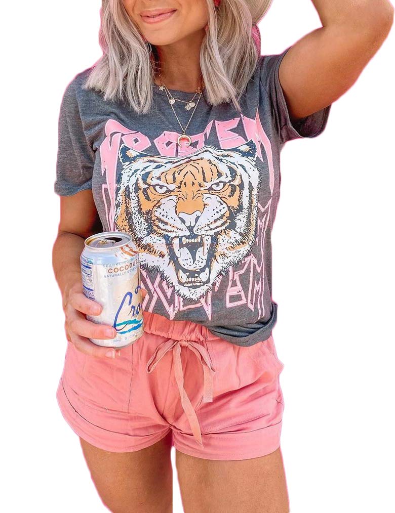 T Shirts Women Cute Graphic Shirt Funny Spring Tees Tops Dark Gray