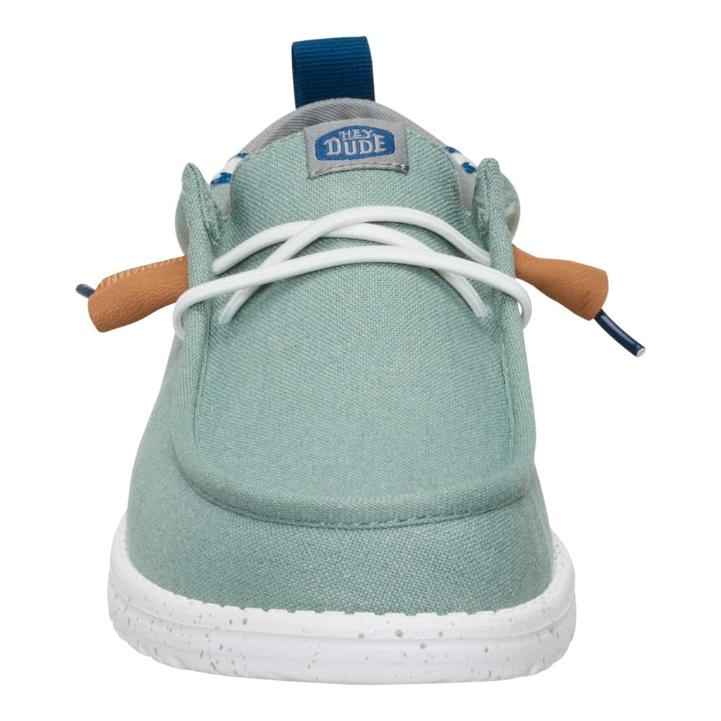 HEYDUDE Wally Craft Linen Iceberg Green/Moon Grey Size 11, Men’s Shoes, Slip-on Loafers, Comfortable & Light-Weight