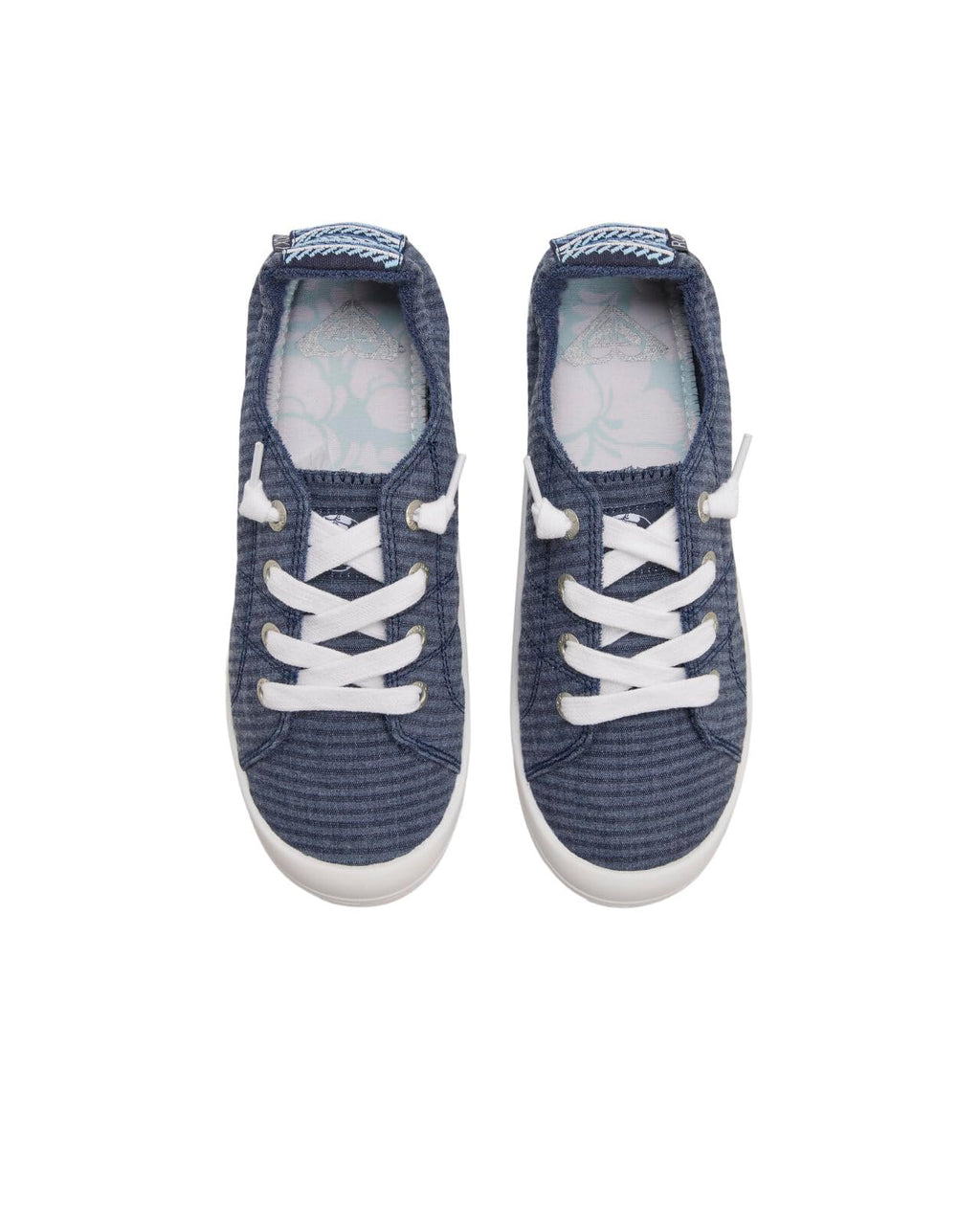 Roxy Women's Bayshore Canvas Slip-on Sneaker, Light/Pastel Blue, 8.5