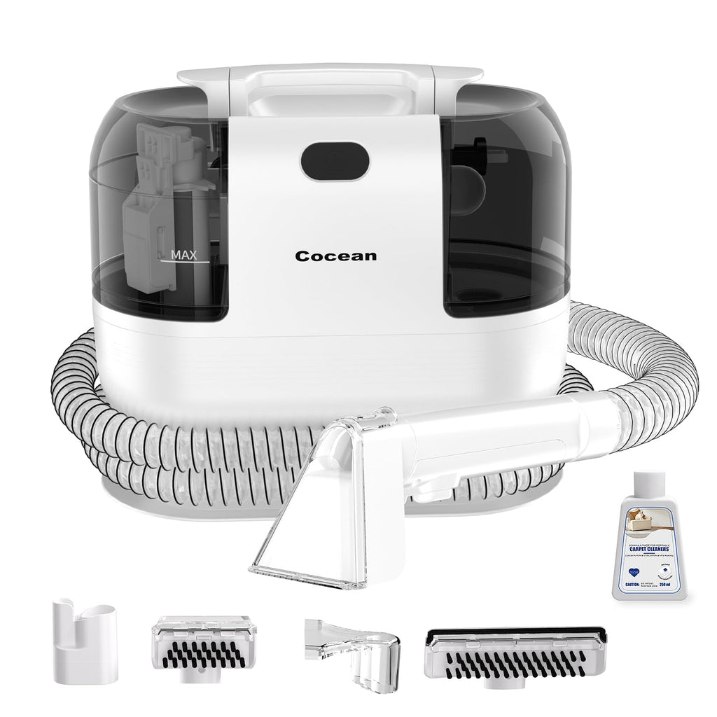 COCEAN Carpet Cleaner Machine With Carpet Shampooer, Upholstery cleaner, Carpet Shampooer Machine, 250ML Rug Shampooer, Spot Cleaner Machine, Couch, Pets, Furniture,Car detailing With 4 Cleaning Tools