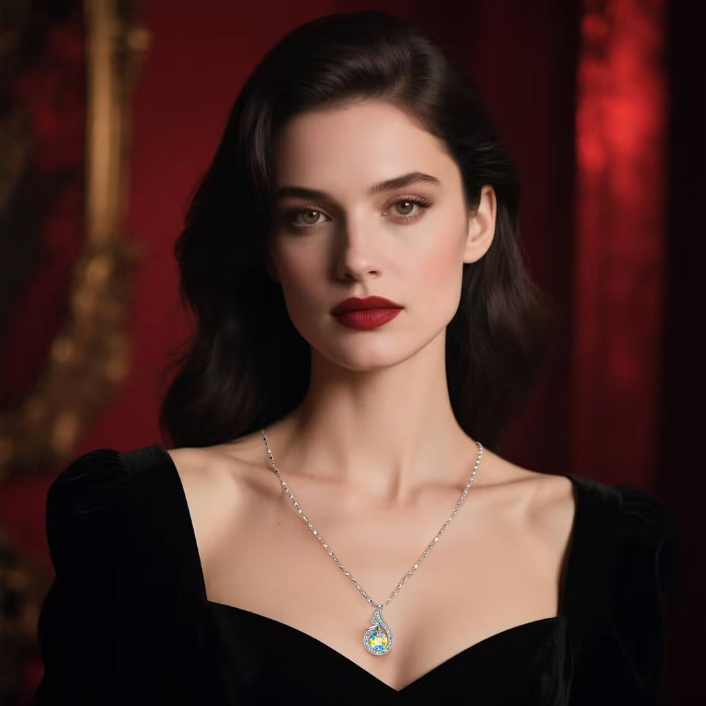 Kate Lynn Rise From the Ashes Phoenix Necklace & Earrings Set, Jewelry Gifts for Women