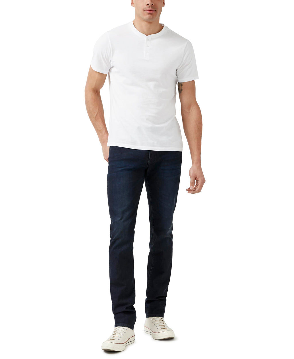 Buffalo David Bitton Men's Slim Ash Jeans, Deep Indigo Wash, 34 x 30