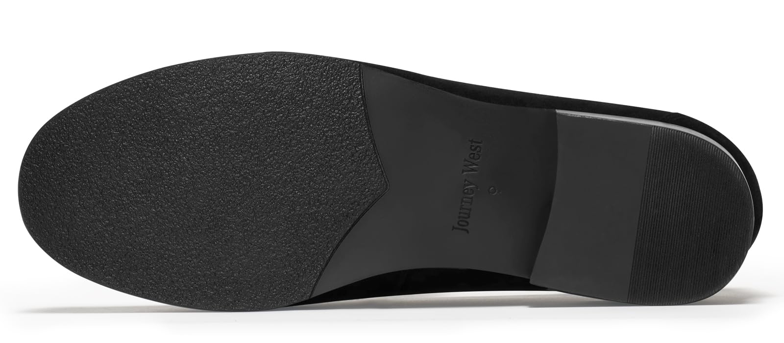 Journey West Suede Slip-on Penny Loafers Shoes for Men Black US 9.5