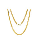 JEWELHEART 14K Gold Square Wheat Chain Necklace - 2.6mm Braided 14K Yellow Gold Chain For Men Foxtail Gold Chain Diamond Cut Real Gold Necklaces For Women with Lobster Clasp 24"