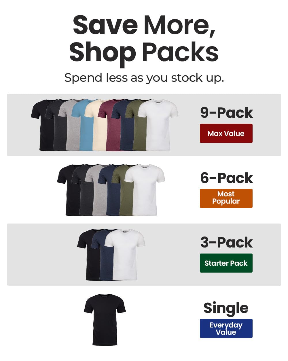 INTO THE AM Men's Plain Basic Tees - Fitted Essential Crewneck Blank T-Shirts Casual Gym Classic Short Sleeve True Fit Fashion Tshirts for Guys (Black, X-Large)